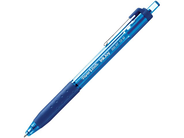 InkJoy™ 300, Druckkugelschreiber, Mittelgroße 1-mm-Spitze, Blauer Schaft mit Griff, Blaue Tinte