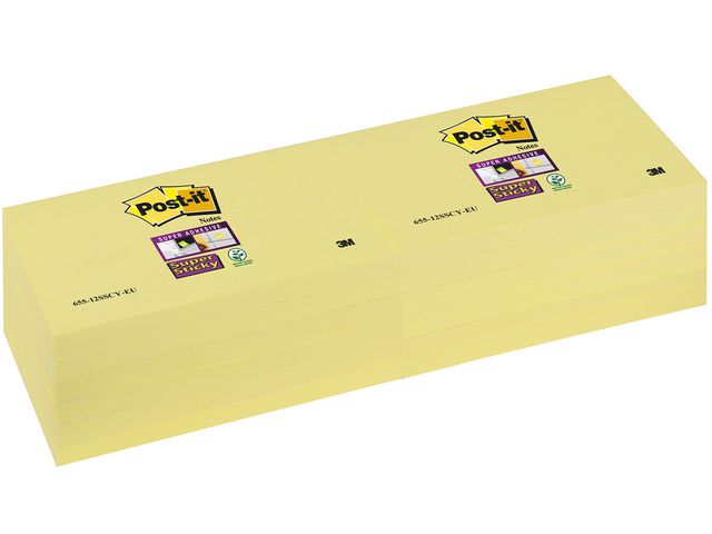 Haftnotiz Super Sticky, 127 x 76 mm, gelb, 90 Blatt