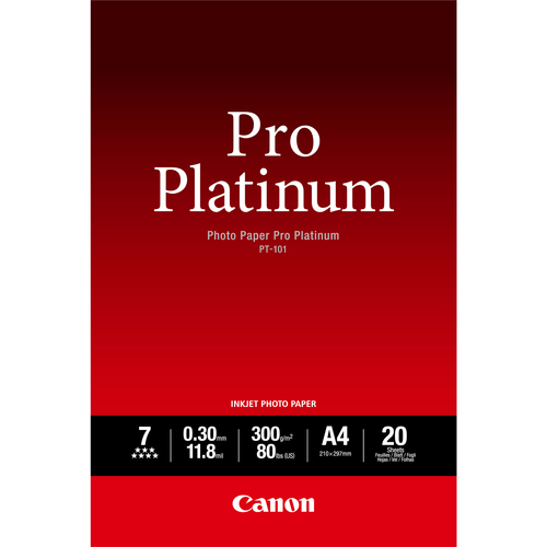  PT-101 pro platinum photo paper inktjet 300g/m2 A4 20 sheets 1-pack