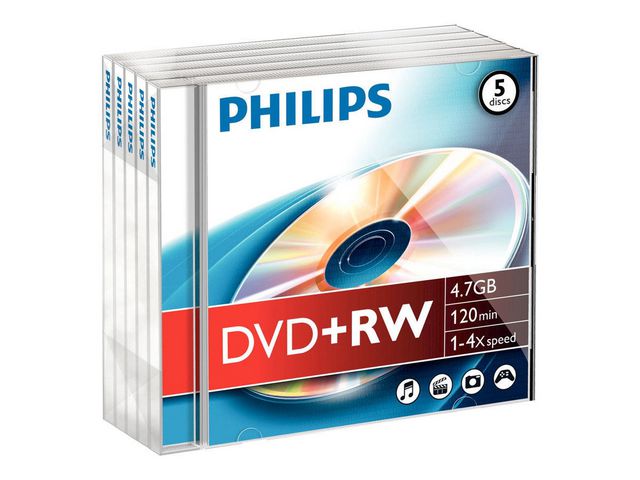 Philips DW4S4J05F - DVD+RW x 5 - 4.7 GB - Speichermedium