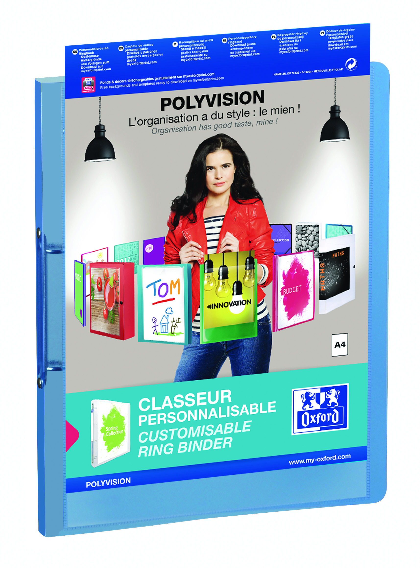 Polyvision Präsentations-Ringordner A4 Blau