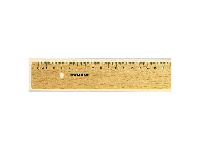 Lineal, Buche, mit Tuschekante, Länge: 30 cm, mm-Teilung, natur