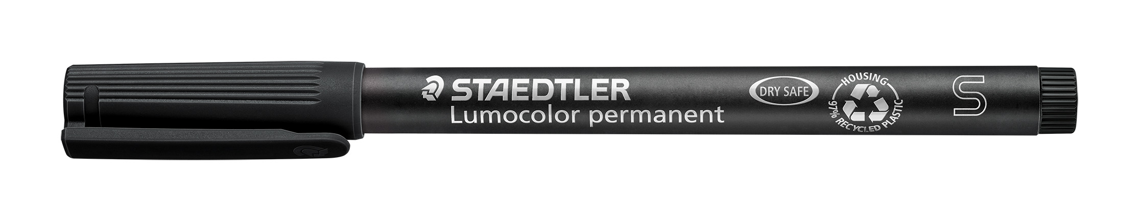 STAEDTLER® OH-Stift, Lumocolor® 313, S, nachfüllbar, permanent, Rundspitze, 0,4 mm, Schaftfarbe: schwarz, Schreibfarbe: schwarz
