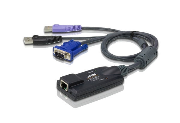 Aten USB VGA KVM Adapter with Virtual Media and CAC reader Support