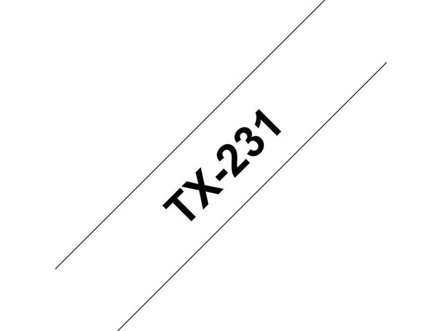 ® Schriftbandkassette TX, 12 mm x 15,4 m, schwarz auf weiß
