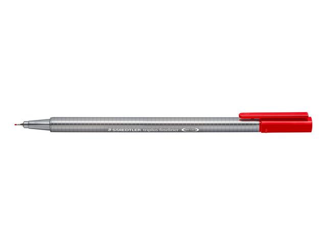 Fineliner, triplus®, mit Kappe, 0,3 mm, Schreibfarbe: rot