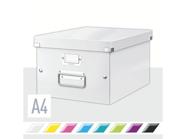 Archivbox Click & Store, mit Deckel, A4, innen: 26,5 x 33,5 x 18,8 cm, weiß