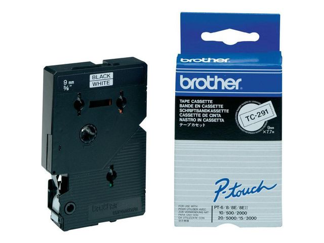 ® Schriftbandkassette TC, 9 mm x 7,7 m, schwarz auf weiß