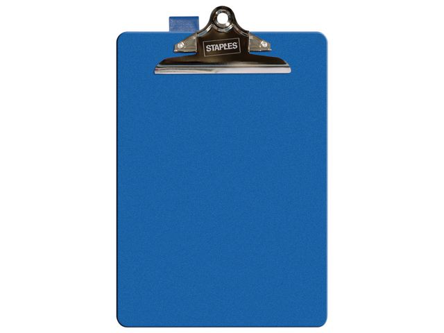 Schreibplatte, Polypropylen, Klemme kurze Seite, A4, 23,5 x 35,5 cm, blau