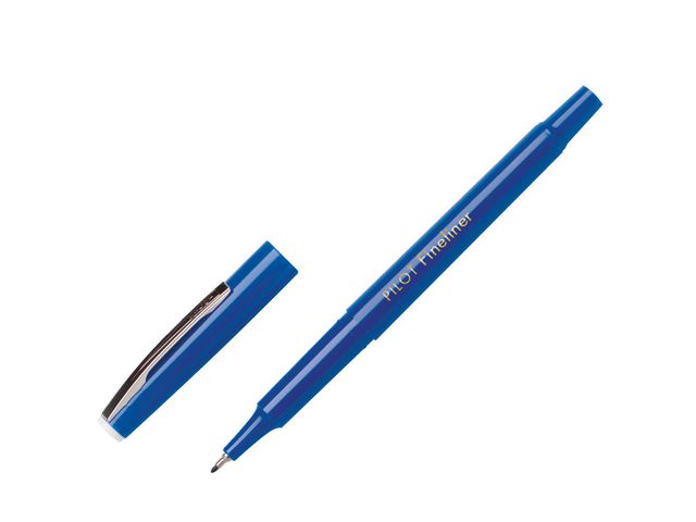 Fineliner SW-PPF, mit Kappe, 0,4 mm, Schaftfarbe: in Schreibfarbe, Schreibfarbe: blau