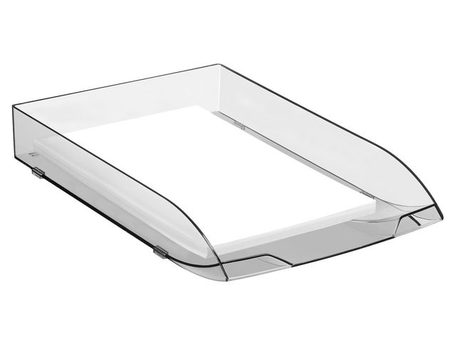 Briefkorb Ice, Polystyrol, A4, 270 x 370 x 61 mm, schwarz, transparent