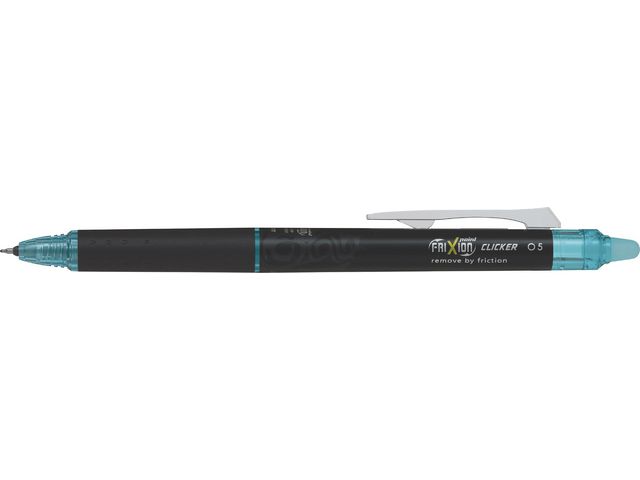 FriXion Point Clicker Gel Pen Roller mit Klicksystem, Synergy Point 0,5 mm, hellblau