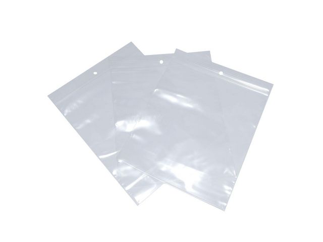 Wiederverschließbare Druckverschlusstasche, Polyethylen, 300 x 400 mm, transparent