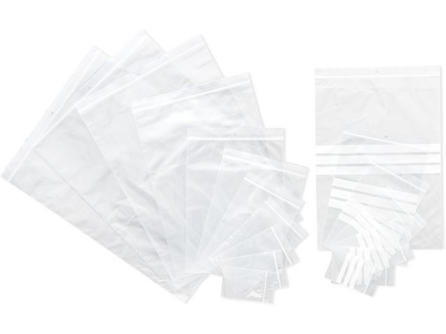Grip Seal Beschriftbare Polyethylen-Beutel Wiederverschließbar Transparent 230 x 320 mm 100er-Pack