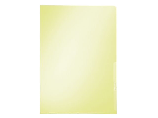 Sichthülle Premium, PVC-Hartfolie, oben / rechts offen, A4, 0,15 mm, gelb, glatt