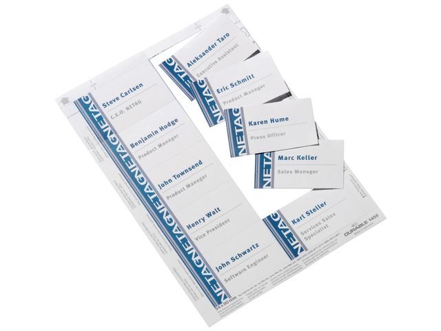 Einsteckkarte BADGEMAKER®, Karton, 150 g/m², 90 x 54 mm, weiß