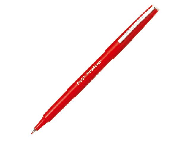 Fineliner SW-PPF, mit Kappe, 0,4 mm, Schaftfarbe: in Schreibfarbe, Schreibfarbe: rot