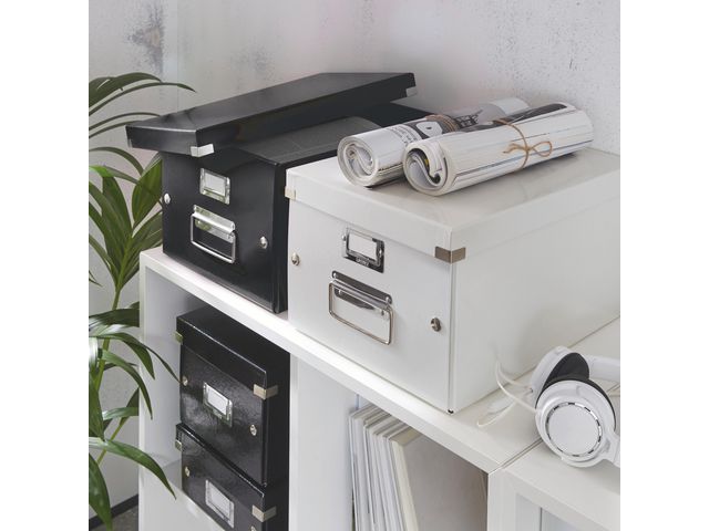Archivbox Click & Store, mit Deckel, A4, innen: 26,5 x 33,5 x 18,8 cm, schwarz