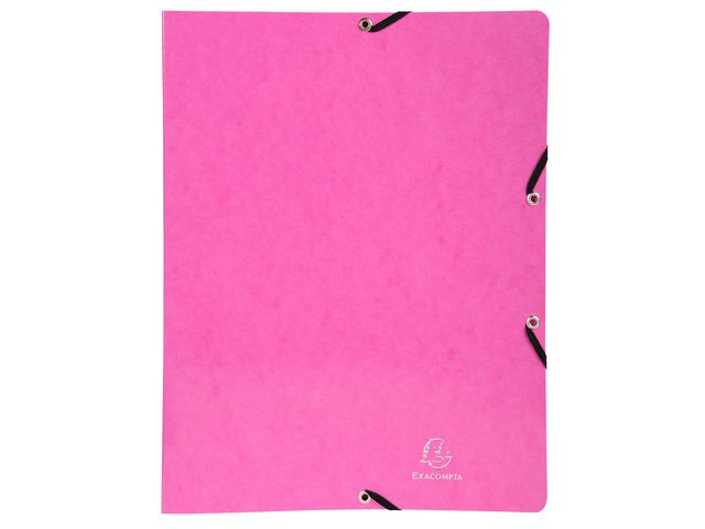 Iderama Eckspanner-Ringbuch 2-O-Ringmechanik 15 mm DIN A4 140 Blatt 320 x 250 mm Presspappe mit Polypropylen Pink