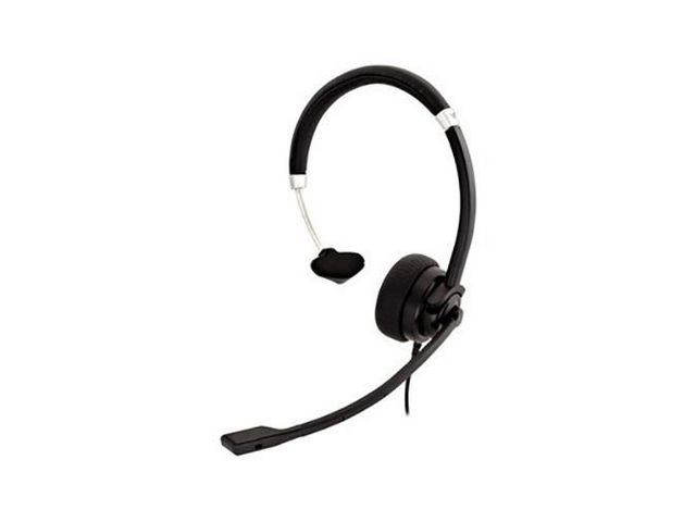 HA401 Deluxe On-Ear Mono Headset, Bekabeld 3.5 mm jack, Zwart