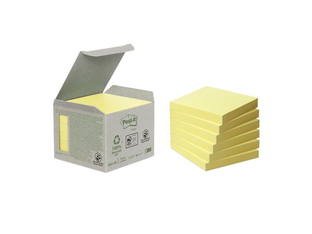 Recycelte Sticky Notes Mini-Packung, 76 x 76 mm, Gelb, 100 Blatt