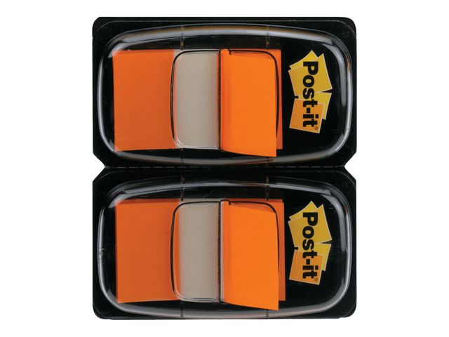 Haftstreifen mittelgroß, 25,4 x 43,2 mm, Orange, 2 Pack mit je 50 Stück und Spendern