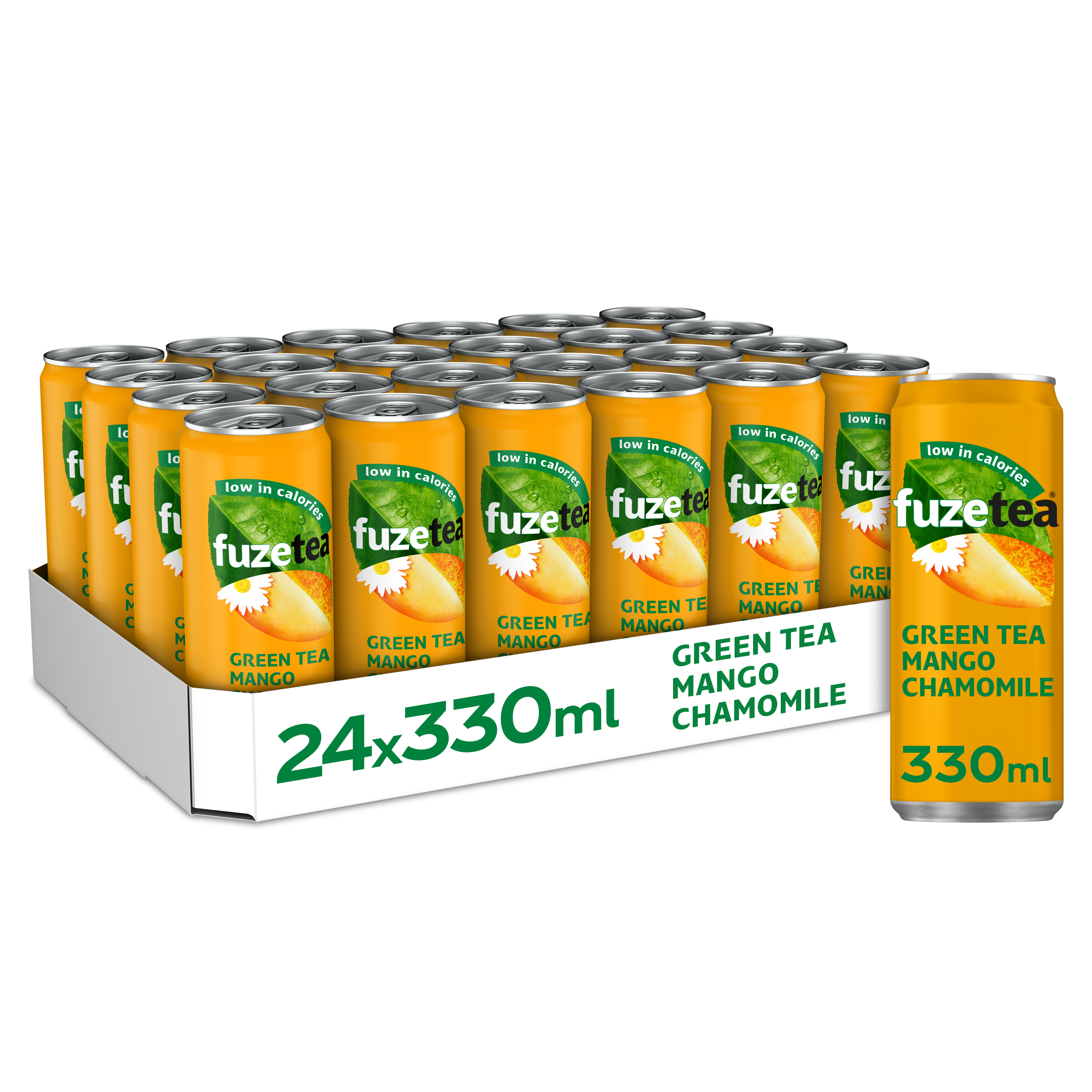 Grüner Tee Mango Kamille, Soda, 0,33 Liter