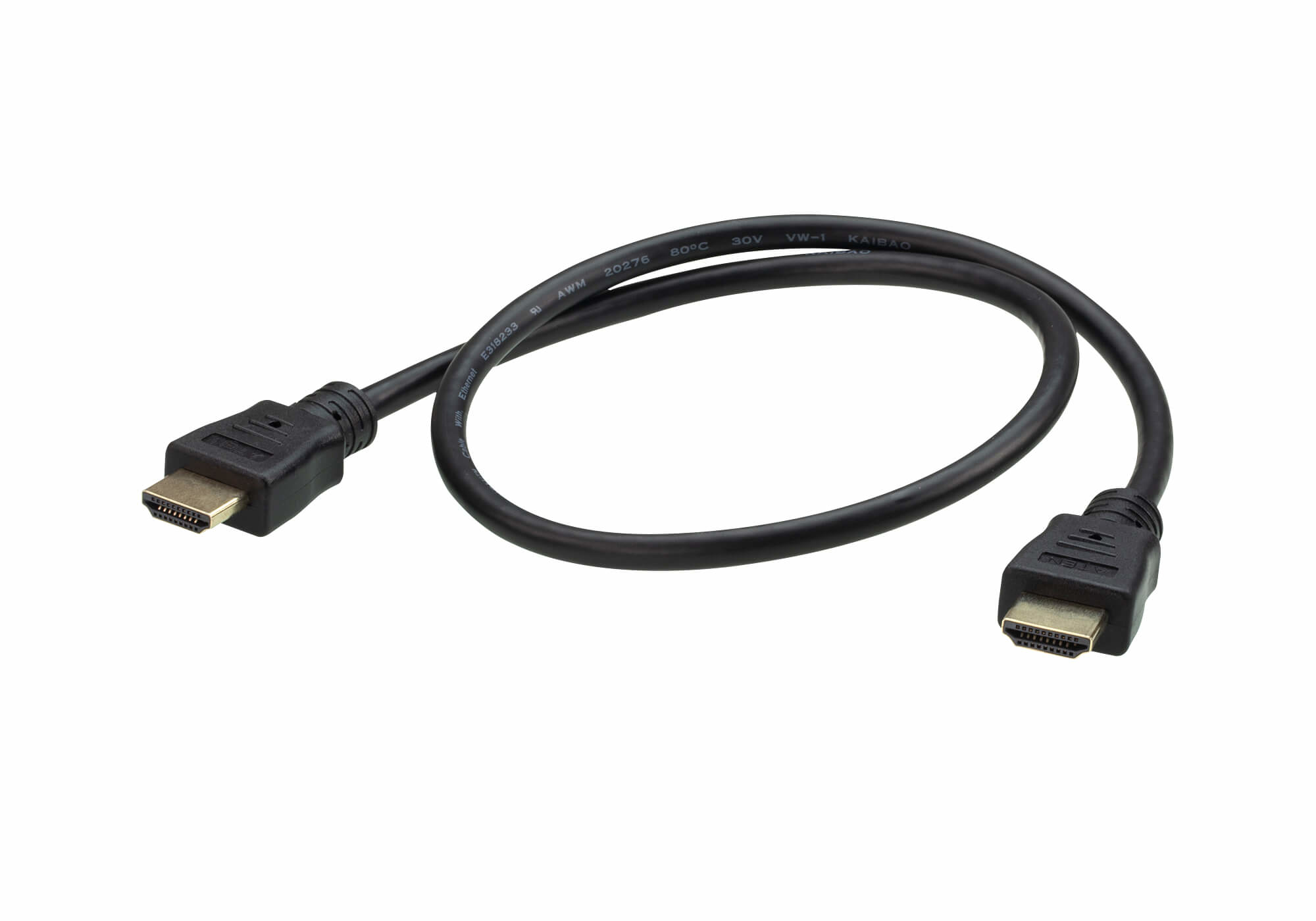 Aten High Speed HDMI Cable with Ethernet  True 4K ( 4096X2160   60Hz): 0.6 m HDMI Cable with Ethernet