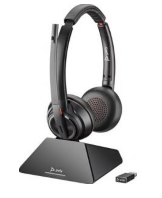 Savi 8220 Duo On-Ear Headset, kabelloses DECT, schwarz