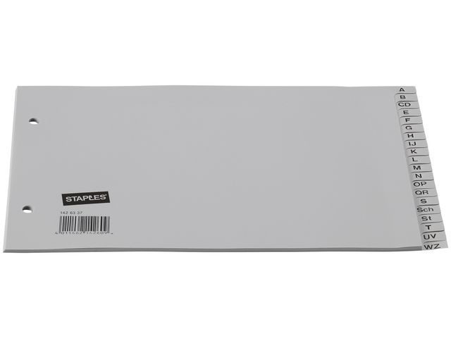 Vorbedruckte Trennblätter aus Polypropylen, 20 Blatt, A5, Grau