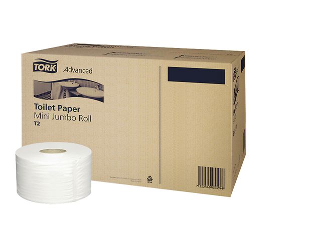 Toilettenpapier, Mini-Jumborollen, 2-lagig Advanced 10 cm x 170 m weiß