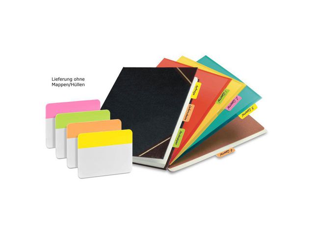 Haftmarker Index STRONG, flach, 50,8 x 38 mm, 4farbig sortiert, 4 x 6 Blatt