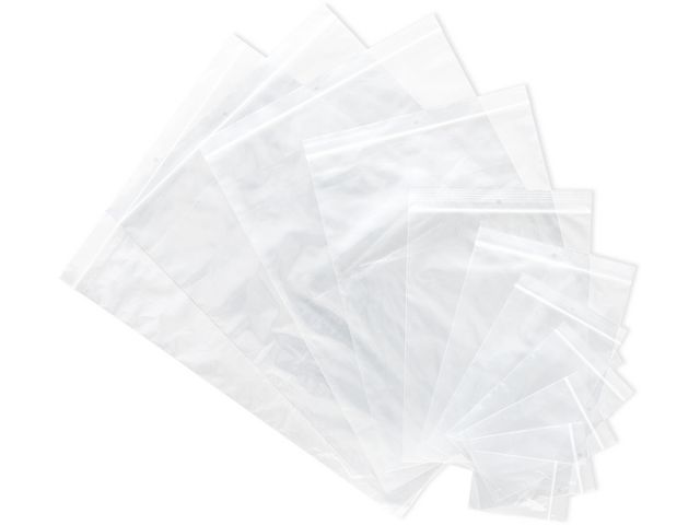 Grip Seal Polyethylen-Beutel Wiederverschließbar Transparent 80 x 120 mm 100er-Pack