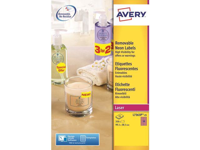 Avery - Etiketten - 350 Etikett(en) - 99.1 x 38.1 mm