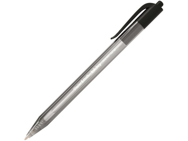 InkJoy 100 RT, Druckkugelschreiber, Mittelstarke 1-mm-Spitze, Schwarzer Schaft, Schwarze Tinte