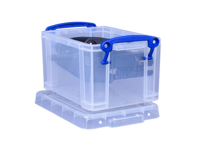 Aufbewahrungsbox, PP, mit Deckel, 2 Tragegriffe, 1,6 l, 19,5 x 13,5 x 11 cm, transparent