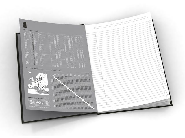 Office Essentials A5-Notizbuch, fester Einband, gebunden, liniert, 90 g/m2, 96 Blatt, verschiedene Farben