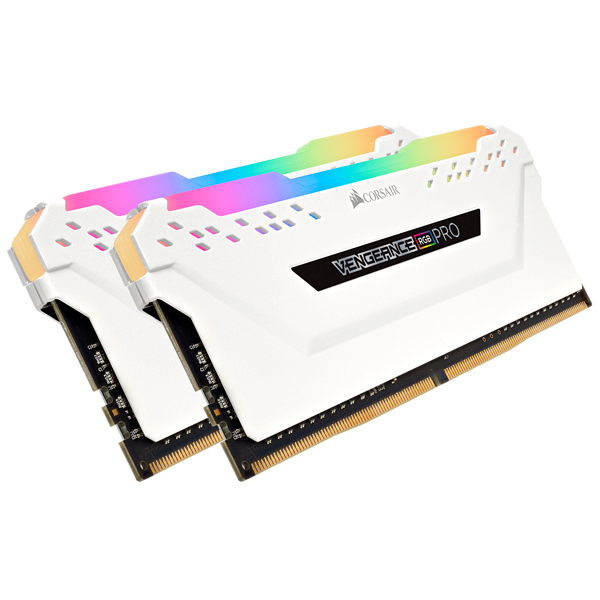 VENGEANCE RGB PRO 16GB (2x8GB) DDR4 2666 (PC4-21300) C16 Desktop memory . White