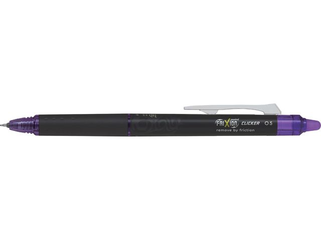 FriXion Point Clicker Gel Pen Roller mit Klicksystem, Synergy Point 0,5 mm, Violett