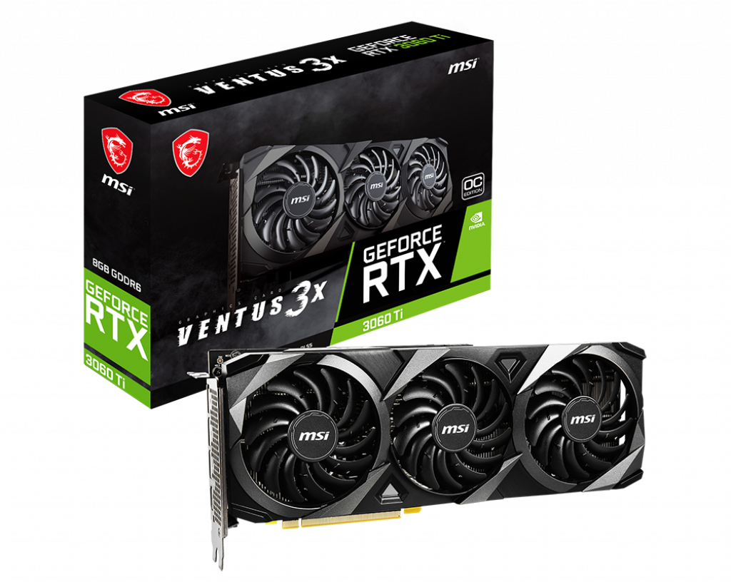  GeForce RTX 3060 Ti VENTUS 3X 8G OC LHR 8GB GDDR6 1xHDMI 2.1 3xDP 1.4