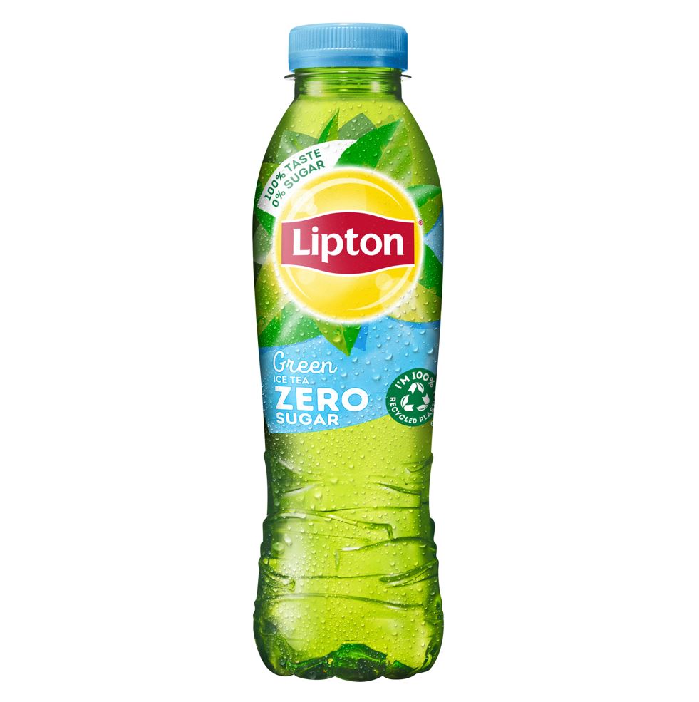 Grüner Eistee Zero Sugar, Erfrischungsgetränk, Kohlensäurefrei, 0,5 Liter, Pet-Flasche