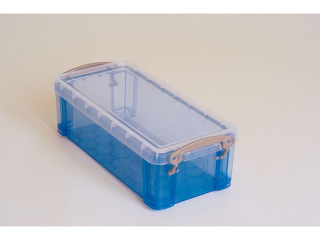 Stapelbare Aufbewahrungsbox, 0,9 Liter, 220 x 100 x 70 mm, Blau