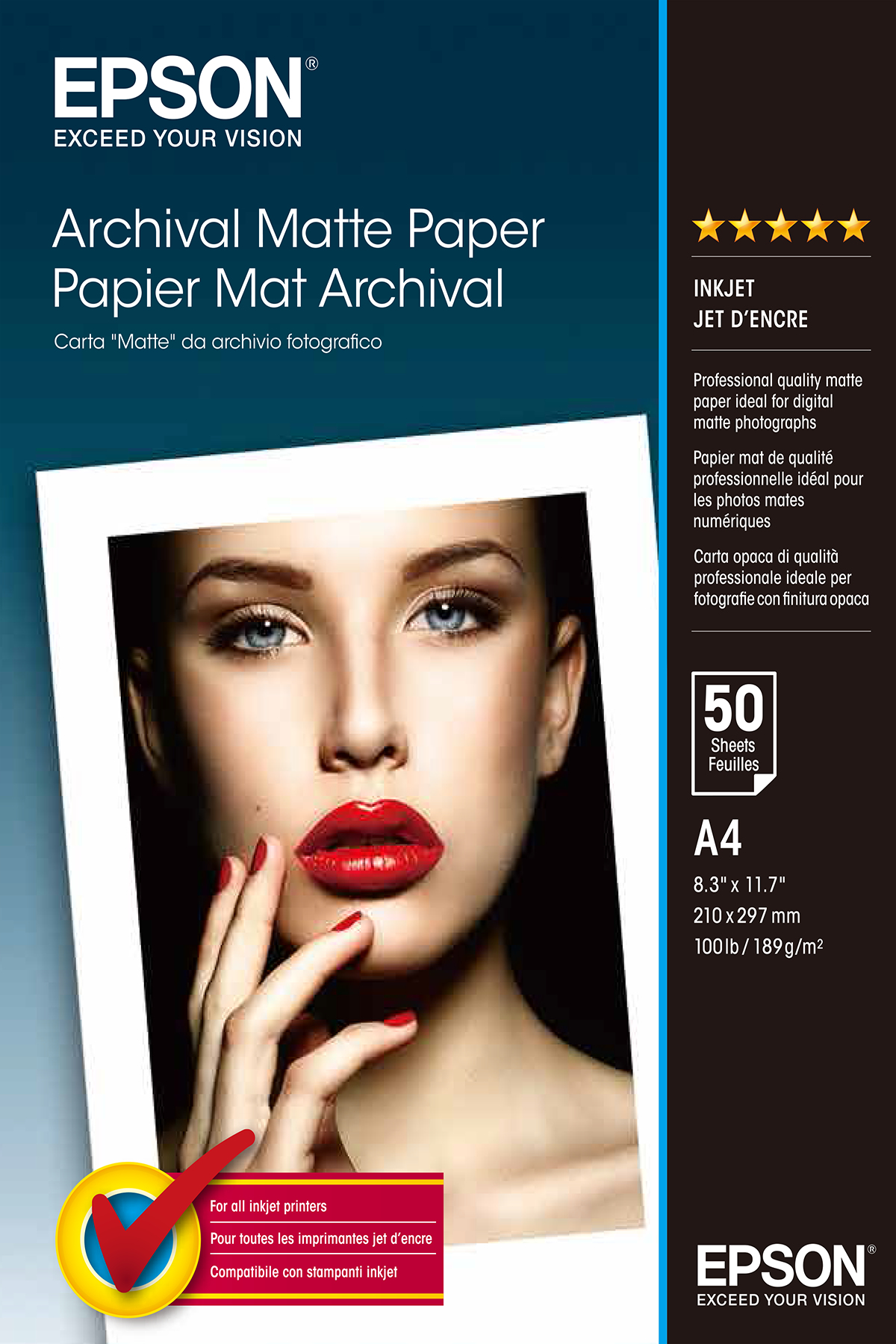  Matte archival papier inktjet 192g/m2 A4 50 sheets 1-pack